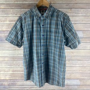 The North Face Plaid Short Sleeve Button Down - M
